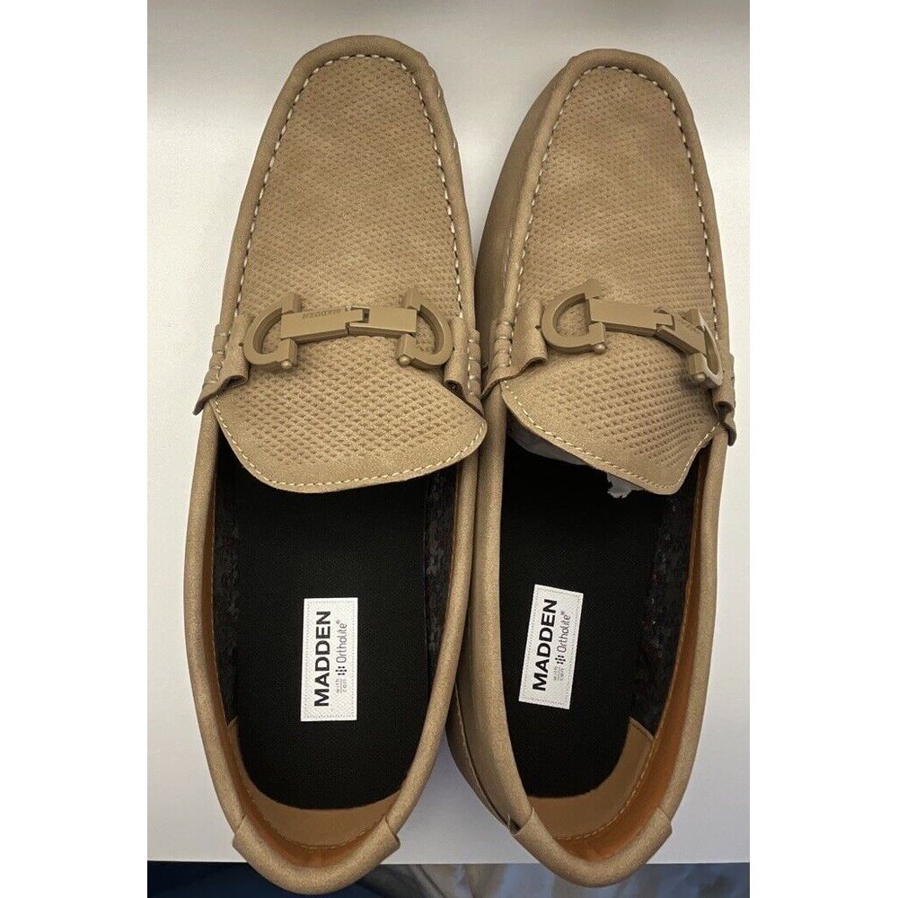 Madden Slip On Loafers Men Size 10 Taupe New In Box
